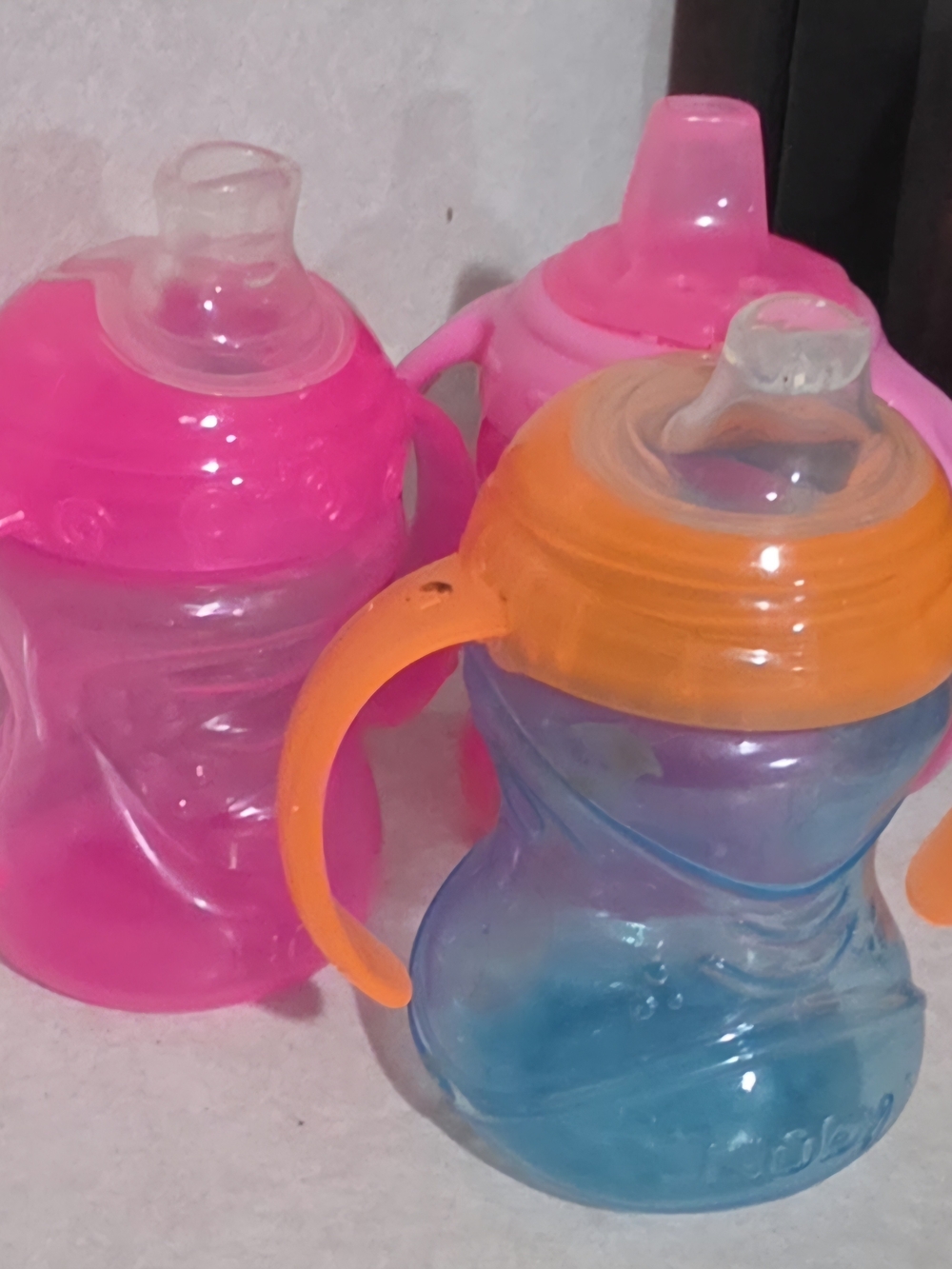 3 Piece Nuby / Munchkin Colorful Sippy Cup Set